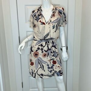 Caballero Kelsie Pocket Cupro flower dress size M.